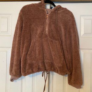 Dusty Rose Sherpa Hoodie